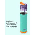Bubba DualSip Insulated Stainless Steel Water Bottle - 24 oz (710 ml)-Cup holder-friendly: always along for the ride