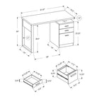Monarch Specialties 7691 48" Computer Desk - Black Left Or Right Facing-Product dimensions: 47.25 inches L x 23.5 inches D x 30 inches H