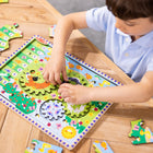 Melissa & Doug 24-Piece Wooden Animal Chase Jigsaw Spinning Gear Puzzle-Makes a great gift for 3- to 5-year-old girls and boys, for hands-on, screen-free play