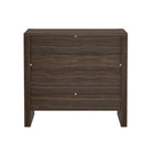 Manhattan Comfort Linda 24" Modern 2-Drawer Nightstand Set - Walnut Brown-30 Day Limited Manufacturer's Warranty