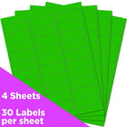 JAM Paper Mailing Address Labels, 1 x 2 5/8, Neon Green, 3 sets of 120 (354328004g)-Neon Green