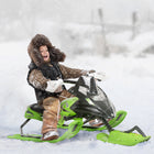 Soozier Kids Snow Racer Sled with Padded Rubber Seat - Green-Steady and comfortable slide with ergonomic seat and suspension spring system 
