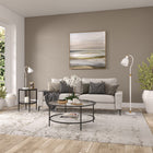 Hudson&Canal Hera 20"W Round Side Table with Glass Shelf - Blackened Bronze-Clean with a soft, dry cloth and no harsh chemicals or abrasive cleaning materials