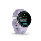 Garmin Bounce 2 Kids Smartwatch - 43mm - Light Purple-TEXT MESSAGING - With an active subscription, you can use the Garmin Jr. app to send text messages to your child’s Bounce 2 smartwatch. Kids can create their own messages and respond with a full on-device keyboard, including emojis or sound emojis, to parent-approved contacts and in family group messages.