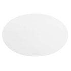 Modway Zinque 42" Oval Dining Table - Gold White-White Coating