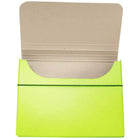 JAM Paper Thick Portfolio File Carrying Case with Elastic Band - 10 x 1 1/4 x 13 1/4 - Lime Green-Quantity: Sold Individually