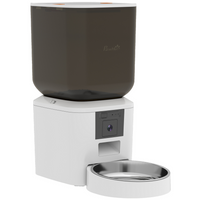 PawHut Automatic 8L Cat Feeder with Camera - 2.4G WiFi - Smart App Control-Camera with night vision allows real-time monitoring of your furry friends
