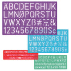 Staedtler Letters & Numbers Template Drafting Tool - 4 Pack-Spacing guide and ink risers