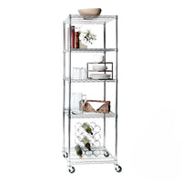 Seville Classics 5-Tier NSF Commercial Grade Steel Wire Shelving - 24" L x 18" W x 72" H -Material: Metal