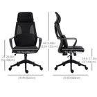 Vinsetto Swivel Massage Office Chair with Lumbar Cushion, USB and Adjustable Headrest-Plastic lumbar support on the back for strengthened support