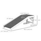 PawHut 49" L Pet Ramp with Non-slip Carpet - White-Anti-slip carpet on the ramp ensures safety 