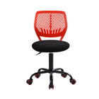 Homy Casa Black Red Fabric Swivel Desk Chair-Ergonomic Design: Breathable backrest providing excellent support for extended study sessions