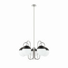 Modway Stellar 5-Light Chandelier - Opal/Polished Nickel-Modern 5-Light Chandelier