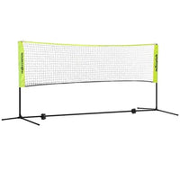Soozier Portable Badminton Net - Yellow-42.1"-61" (107-155 cm) adjustable heights for badminton, tennis, pickleball and volleyball
