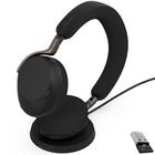 Jabra Evolve3 75 UC USB-A PAD-A built‑in rechargeable battery provides up to 22 hours of talk time or 110 hours of music, with rapid charging that delivers up to 5 hours of use from just 5 minutes of charging