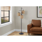 Monarch Specialties 9651 73"H Floor Lamp - Natural Rope, Black Metal-Illuminate any room with this decorative floor lamp, designed to provide the perfect ambiance for relaxation or productivity, while complementing your trendy decor