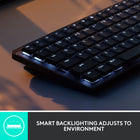 Logitech MX Mechanical Mini Minimalist Wireless Illuminated Keyboard - Tactile-Faster workflow, more customization: Customize Fn keys, assign backlighting effects, enable Flow cross-computer, multi-device control, and more in the improved Logi Options+