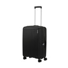 American Tourister 23" Rejoy Check-in Luggage - Medium - 360-Degree Spinner - True Black-Multi-stage pull handle allows you to customize the height for a more comfortable experience