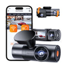 Vantrue N5 4-Channel Dash Cam with 64 GB SD Card-Records front, rear, cabin and sides of the vehicle simultaneously providing full 360° coverage without blind spots, with maximum resolution of 2.7k 1944p and three 1080p cameras
