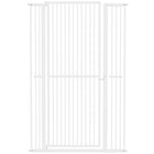 PawHut 59" Extra Tall Cat Gate, 30"-41" Pet Gate - White-59" (150cm) height prevents most cats from jumping over
