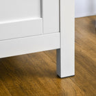 HOMCOM 31.5" L Storage Cabinet - White-Anti-tipping design and foot pads are built for extra safety