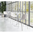 Zuo Magnus Barstool - White/Silver - Set of 2-Assembly required