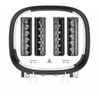 Salton NuRetro Digital 4 Slice Toaster - Midnight Black-Removable stainless steel crumb tray simplifies clean up and keeps counters tidy.