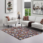 Modway Arisa Geometric Hexagon Mosaic Area Rug - 5 ft W x 8 ft L - Multicolored-Tight Low Pile Weave