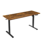 Work Zone Serrano 60" Height Adjustable Sit Stand Desk - Burnt Umber-Dual sturdy hanging hooks allow for backpacks, handbags and headsets holding