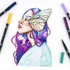 Tombow Dual Brush Pen, Galaxy, 10/Pack-Brush Tip works like a Paint Brush to create fine, medium or bold strokes
