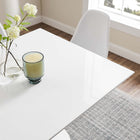 Modway Lippa 36" Square Wood Dining Table - White-Seats 4