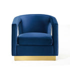 Modway Frolick Performance Velvet Armchair - Navy-8