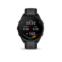 Garmin Forerunner 165 - Black/Slate Grey-See all of your data on a brilliant AMOLED touchscreen display with traditional button controls