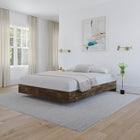 Nexera Platform Bed Frame - Queen Size - Truffle-Can be paired with various Nexera queen size headboards to create a complete bed set. (sold separately)