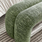 Modway Dax 50.5" Chenille Upholstered Accent Bench - Basil-Solid Wood Frame