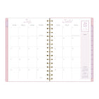 Cambridge Cherrywood Lane 2026-27 Weekly/Monthly Planner - 8½" x 6" - Peony Lace - Bilingual-Durable poly cover