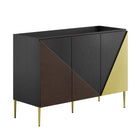 Modway Alchemist 48" Double Sink Bathroom Vanity - Black-Tapered Metal Legs