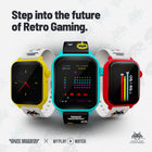  My Play Watch Space Invaders Retro Gaming Smartwatch - Yellow/Black-Fitness Integration: Monitor your daily fitness activities with data presented in the distinctive style of Space Invaders , making health tracking both fun and engaging