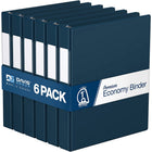 Davis Group Premium Economy Binder - D Ring - 1" - Navy Blue - 6 Pack-3 Ring Binder