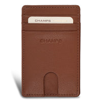 Champs Onyx Leather Access Card Case - Brown-Leather Access Card Case