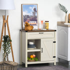 HOMCOM 29.9" L Sideboard Buffet Cabinet - White-Made of particleboard for durability and easy cleaning 