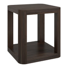 Hudson&Canal Stellan 20"W Square Side Table - Alder Brown-A modern contemporary design for your living room, den, and more