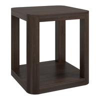 Hudson&Canal Stellan 20"W Square Side Table - Alder Brown-A modern contemporary design for your living room, den, and more
