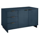 Manhattan Comfort Granville 55.04" Modern Sideboard - Midnight Blue-17.71653542" L x 55.03937002" W x 31.73228343" H