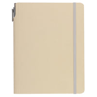 Gry Mattr Notebook with Pen - Cream - A5-A5 size notebook with integrated pen holder and pen included