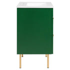 Modway Daybreak 24" Bathroom Vanity - Green/White-Non-Marking Foot Caps