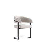 Manhattan Comfort Augusta 23.6" Modern Leatherette Upholstered Dining Chair - Light Grey-Modern Dining Chair with Backrest for Dining Room and Home Office Use