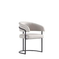 Manhattan Comfort Augusta 23.6" Modern Leatherette Upholstered Dining Chair - Light Grey-Modern Dining Chair with Backrest for Dining Room and Home Office Use