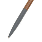 Gry Mattr Grey Wood and Metal Ballpoint Pen - 0.7mm - Black Ink-Twist open mechanism
