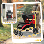 PawHut Foldable Pet Stroller for Dogs - Black-Detachable wheels to save space when not in use 